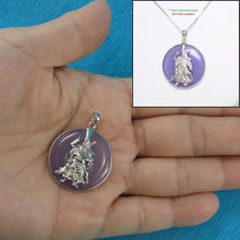 Load image into Gallery viewer, Solid Sterling Silver 925 Guan Gong Cabochon Lavender Jade Pendant