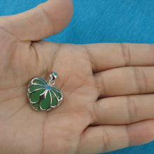 Load image into Gallery viewer, Solid Sterling Silver 925 Love & Heart Green Jade Pendant