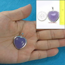 Load image into Gallery viewer, Sterling Silver Heart Lavender Jade Pendant