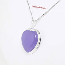 Load image into Gallery viewer, Sterling Silver Heart Lavender Jade Pendant