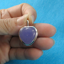 Load image into Gallery viewer, Sterling Silver Heart Lavender Jade Pendant
