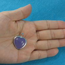 Load image into Gallery viewer, Sterling Silver Heart Lavender Jade Pendant