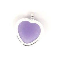 Load image into Gallery viewer, Sterling Silver Heart Lavender Jade Pendant