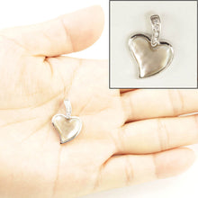 Load image into Gallery viewer, Sterling Silver Heart Mother of Pearl & Cubic Zirconia Pendant
