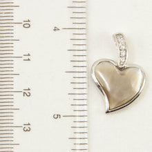 Load image into Gallery viewer, Sterling Silver Heart Mother of Pearl & Cubic Zirconia Pendant