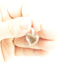 Load image into Gallery viewer, Sterling Silver Heart Mother of Pearl & Cubic Zirconia Pendant