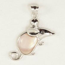 Load image into Gallery viewer, Sterling Silver Mouse Mother of Pearl Pendant