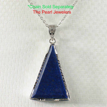 Load image into Gallery viewer, Triangle Lapis Lazuli Sterling Silver Pendant
