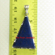 Load image into Gallery viewer, Triangle Lapis Lazuli Sterling Silver Pendant