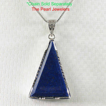 Load image into Gallery viewer, Triangle Lapis Lazuli Sterling Silver Pendant