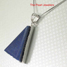 Load image into Gallery viewer, Triangle Lapis Lazuli Sterling Silver Pendant