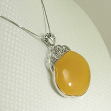 Load image into Gallery viewer, Yellow Agate Lucky Lock Pendant