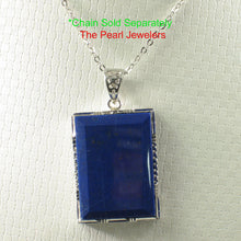 Load image into Gallery viewer, Sterling Silver Rectangle Lapis Lazuli Pendant