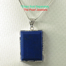 Load image into Gallery viewer, Sterling Silver Rectangle Lapis Lazuli Pendant