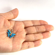 Load image into Gallery viewer, Turquoise Butterfly Pendant in 14k Yellow Gold