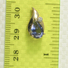Load image into Gallery viewer, 14K Yellow Gold Pear Tanzanite & Diamond Pendant