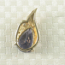 Load image into Gallery viewer, 14K Yellow Gold Pear Tanzanite & Diamond Pendant