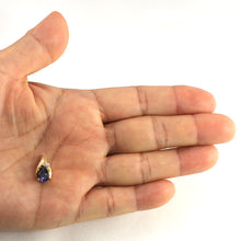 Load image into Gallery viewer, 14K Yellow Gold Pear Tanzanite & Diamond Pendant