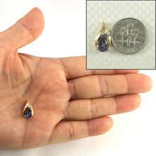 Load image into Gallery viewer, 14K Yellow Gold Pear Tanzanite & Diamond Pendant