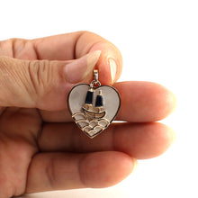 Load image into Gallery viewer, 14K Yellow Gold Sapphire Yacht Heart Pendant with Mother of Pearl