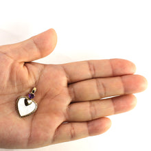 Load image into Gallery viewer, 14K Yellow Gold Heart Mother of Pearl & Amethyst Pendant