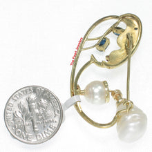Load image into Gallery viewer, 2600033-14k-Gold-Genuine-Sapphire-Baroque-Pearl-Handmade-Brooch