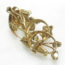 Load image into Gallery viewer, 2600053-14k-Solid-Yellow-Gold-Genuine-Opal-Emerald-Use-As-Brooch-N-Pendant