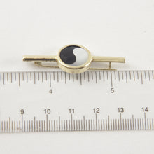 Load image into Gallery viewer, 2700010-14k-Yellow-Gold-Brooch-White-Mother-of-Pearl-Black-Onyx-Pin