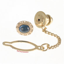 Load image into Gallery viewer, 2700022-14k-Yellow-Gold-Oval-Cut-Natural-Blue-Sapphire-Gorgeous-Tie-Pin