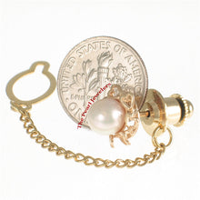Load image into Gallery viewer, 2700040-14k-Yellow-Gold-White-Cream-Akoya-Cultured-Pearl-Tie-Pin