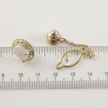Load image into Gallery viewer, 2700052-Greek-Key-Design-14k-Yellow-Gold-Oval-Genuine-Lavender-Jade-Tie-Pin