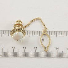 Load image into Gallery viewer, 2700092-14k-Yellow-Gold-Greek-Key-Design-Genuine-Cabochon-Opal-Pin