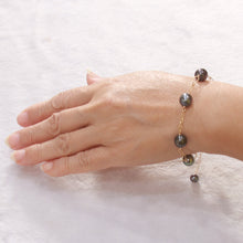 Load image into Gallery viewer, Unisex Tahitian Black Pearl Bracelet in 14K Gold Filled