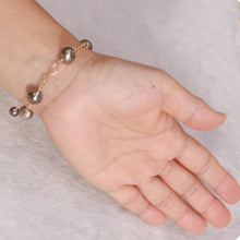 Load image into Gallery viewer, Unisex Adjustable Black Tahitian Pearl Bracelet in 14K Gold Filled