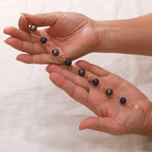Load image into Gallery viewer, Lapis Lazuli & Tahitian Pearl Fancy Bracelet in 14K Gold Filled