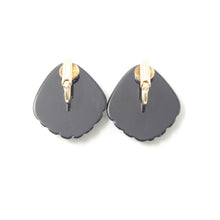 Load image into Gallery viewer, 14K Yellow Gold-Filled Black Onyx Clip-On Earrings (Non-Pierced)