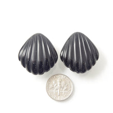 Load image into Gallery viewer, 14K Yellow Gold-Filled Black Onyx Clip-On Earrings (Non-Pierced)