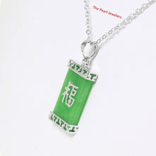 Load image into Gallery viewer, “Fu” Green Jade Oriental Pendant