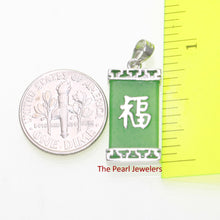 Load image into Gallery viewer, “Fu” Green Jade Oriental Pendant
