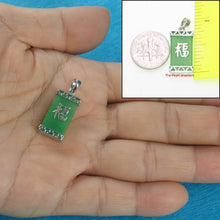Load image into Gallery viewer, “Fu” Green Jade Oriental Pendant