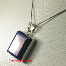 Load image into Gallery viewer, Solid Sterling Silver Petite Rectangle Lapis Lazuli Pendant
