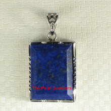 Load image into Gallery viewer, Solid Sterling Silver Petite Rectangle Lapis Lazuli Pendant