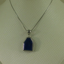 Load image into Gallery viewer, 9220105-Gemstone-Natural-Blue-Lapis-Lazuli-Solid-Sterling-Silver-Pendant