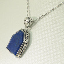 Load image into Gallery viewer, 9220105-Gemstone-Natural-Blue-Lapis-Lazuli-Solid-Sterling-Silver-Pendant