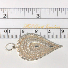Load image into Gallery viewer, 9230212-Women’s-Sterling-Silver-Pear-Shape-Diamond-Cut-Pendant