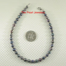 Load image into Gallery viewer, Blue Freshwater Pearl Bali Bead Bracelet/Anklet β 925 Sterling Silver