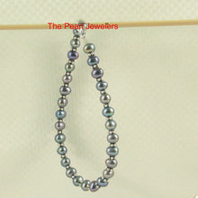 Load image into Gallery viewer, Blue Freshwater Pearl Bali Bead Bracelet/Anklet β 925 Sterling Silver
