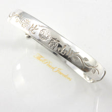 Load image into Gallery viewer, Adjustable “Bless” Bangle – 925 Sterling Silver