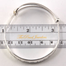 Load image into Gallery viewer, Adjustable “Bless” Bangle – 925 Sterling Silver