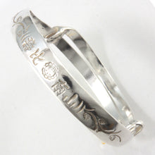 Load image into Gallery viewer, Adjustable “Bless” Bangle – 925 Sterling Silver